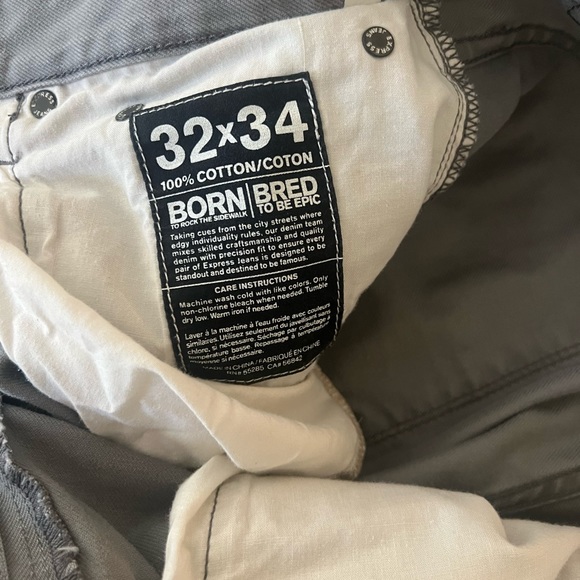 Express slim straight gray jeans 32X34 - Picture 5 of 7